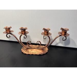 Vintage Copper Candelabra – 4 Arm Candle Holder